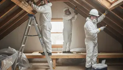 Mold inspection technician in Elk Grove, CA checking moisture damage in a home
