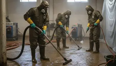 Sewage cleanup technicians restore an Elk Grove, CA home after water damage