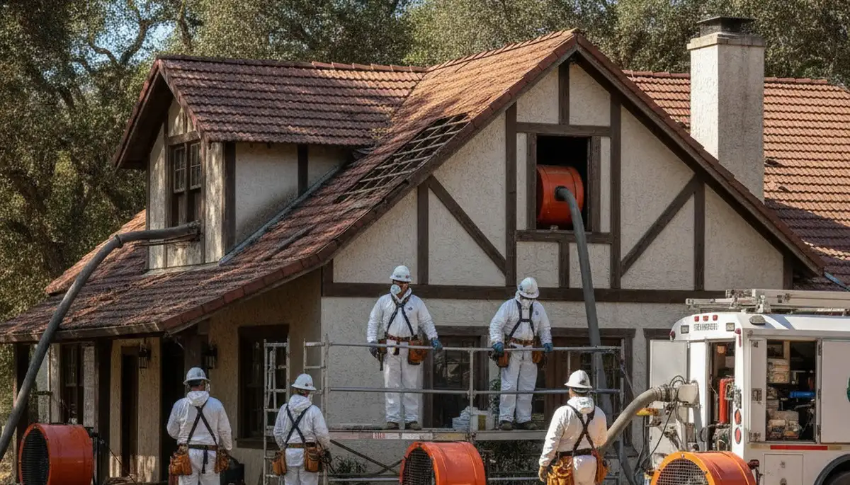 Water damage restoration team in Elk Grove, CA inspecting property for cleanup and repair
