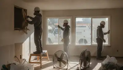 Water damage restoration team in Elk Grove, CA handling emergency cleanup and drying services